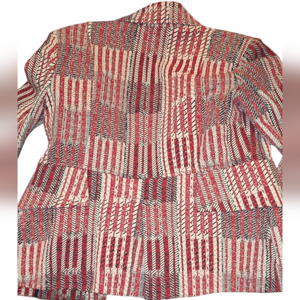 Cabi Patchwork Cotton Blend Blazer - image 7